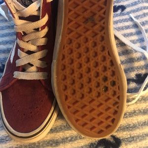 Van kids hi-top with zipper in back